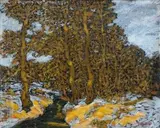 Predjarie by Anton Jasusch, 1914, olej na kartóne, sold Nov 2004