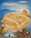 Imrich Weiner Kráľ, Hory a milenci, 1959, olej na plátne