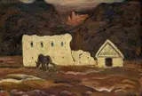 Zrúcaniny by Miloš Alexander Bazovský, 1947, olej na lepenke, sold Nov 2004