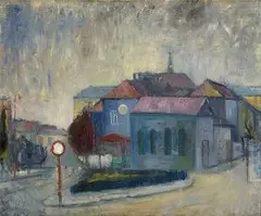 Viliam Chmel, Bratislavský Avion, 1945, olej na plátne