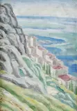Motív z Talianska by Ernest Zmeták, 1978, olej na sololite, sold Nov 2004