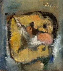 Július Lörincz, Matka s dieťaťom, 1935, olej na plátne, dublované na kartóne