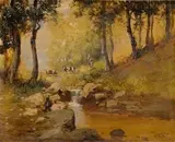 László Neogrády, Napájanie kráv, 1930, olej na plátne