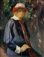 József Halász, Sediaca, 1910, olej na plátne