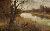 Gábor Modrovich, Líška a divá kačica, 1890, olej na plátne
