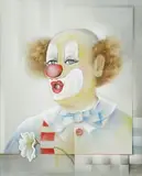 Zuzana Klasová, Klaun, 2003, pastel na papieri