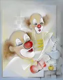 Zuzana Klasová, Klauni, 2003, pastel na papieri