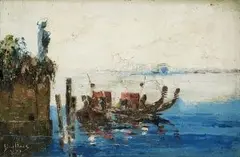 Frijoff Baellnes, Pri benátskej Orodovníčke, 1939, olej na plátne
