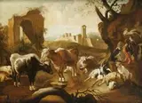 Peter Roos Phillipe, Pastier s dobytkom II., 0, olej na dreve