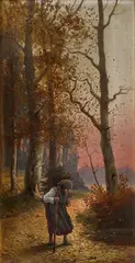 C. Ottmar, S raždím, 1900, olej na plátne