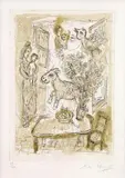 Marc Chagall, Motív z Vitebska II., 0, farebná suchá ihla na hodvábnom papieri