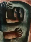 Agneša Sigetová, Milenci, 1970, olej na plátne