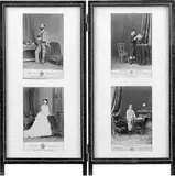 Ludwig Angerer, Súbor portrétov v dobovom ráme, 1860, ateliérová fotografia