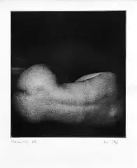 Mramorový akt by Ondrej Nosál, 1968, čiernobiela fotografia, sold Nov 2004