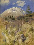 Rozsutec by Nándor Katona, 1912, olejová tempera na dreve, sold Oct 2004