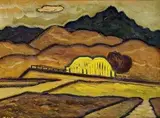 Žltý most by Miloš Alexander Bazovský, 1946, olej na kartóne, sold Oct 2004