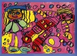 Katarína Barboráková, Rodina, 0, tempera, tuš na papieri
