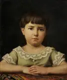 M. T. Monogramista, Portrét dievčatka, 1920, olej na plátne