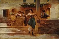 E. Blaas, Taliansky motív II., 1890, olej na dreve