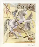 Salvator Dali, Svätý Juraj a drak, 0, farebný lept, suchá ihla na papieri 15. nátlačok z nákladu 135