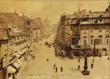 Karel Čapek, Pohľad na pražské Příkopy, 1920, akvarel na papieri