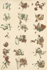 Peter Bartoš, Gestuálne stopy situácií v osobnom čase /osobná gestuálna akcia na ploche /, 1966, akcia na ploche – maľbomonotyp k prvodotyku - tempera