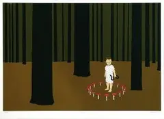 Bohdan Hostiňák, Les, 2003, farebná serigrafia na papieri