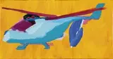 Dávid Baffi, Helikoptéra, 2004, akryl na plátne
