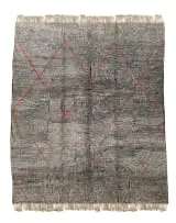 Herringbone, Black and white speckled Berber rug, Morocco, wool