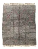 Herringbone, Black and white speckled Berber rug, Morocco, wool