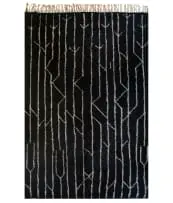 Herringbone, Black Berber rug, Morocco, wool