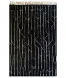 Herringbone, Black Berber rug, Morocco, wool