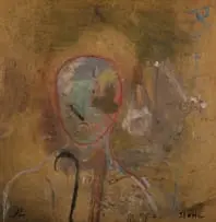 Simon Stone, Untitled (Abstracted Figure), 1992, oil on card