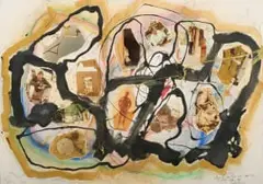 Christo Coetzee, Portrait 1, 1983, collage and mixed media on paper