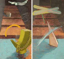Philippa Hobbs, Babel: Steps Away from the Water I and II, diptych, 1986, colour woodcut on paper