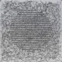 Willem Boshoff, Forceps Delivery, 2016, found forceps on aluminium