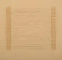 Nina Romm, Untitled (Strands of Knotted Hair), 1974, hair and tape on card