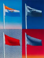 Norman Catherine, Premonition of War, 1980, hand-separated offset lithograph on paper