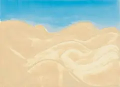 Trevor Coleman, Namib Desert, mixed media with sand on paper