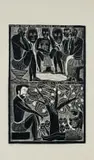 John Muafangejo, The Sad People, 1970, linocut on paper