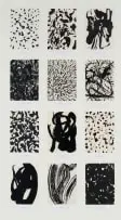 William Kentridge, Colour Chart II, 2012, linocut on handmade sisal-cotton paper