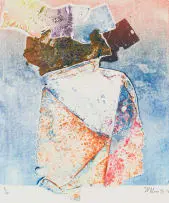 Dumisani Mabaso, Colourful Abstract, colour etching on paper