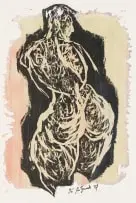 Mickey Korzennik, Nude, lithograph on paper
