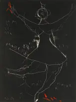 Marino Marini, Danza Minima, etching and coloured aquatint on paper