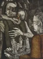 Christine Dixie, The Weight of Gold, 1991, colour etching on paper