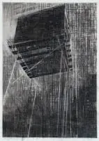 Bridget Shelton, Water Tank, 2015, charcoal on paper