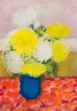 Douglas Portway, Flowers in a Blue Vase