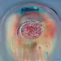 Larry Scully, Abstract Circle, 1987, oil on canvas