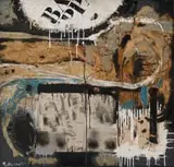 Armando Baldinelli, Untitled (Abstract), mixed media on board