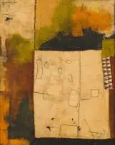 Hannes Harrs, Stitched Abstract, mixed media textile